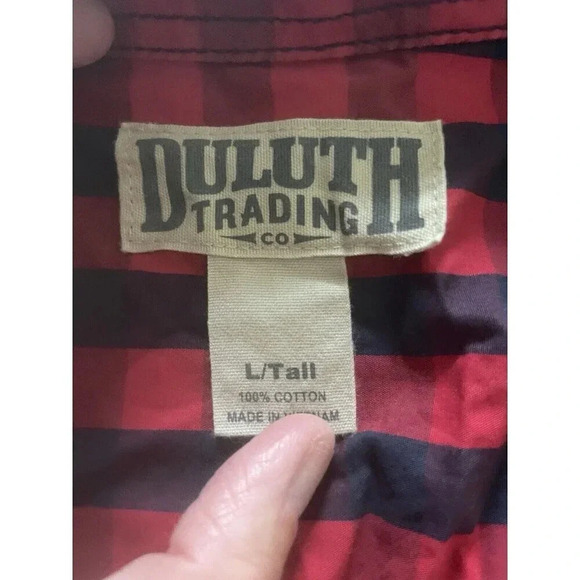 Duluth Trading Company Size Large Tall Mens Short Sleeve Shirt 100% Cotton - Picture 6 of 6